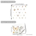 Böhmische Blumenwandaufkleber mit Aquarell-Schmetterlingen für Wohn- und Schlafzimmer - Aquarell Floral Schmetterling Stil (M18098)