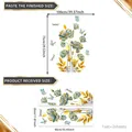 Muurstickers met blauwe en gouden bloemen en libellen inclusief afmetingen - Blauw Goud Bloemen Vlinder Stijl (TJ16517)