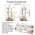 Adesivi murali fata dei fiori ad acquerello con farfalle e foglie per camera da letto - 30*90cm*3 Fogli (MS582)