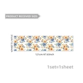 Produktdetails der Blumenaufkleber mit Maßen 31x121cm und blauen Blumenmotiven - Da7522--30*120cm*1stück