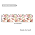 Floral rabbit static window clings for bedroom decor, size 121cm x 31cm, easy to apply - Pink Purple Yellow Flower Style (DA11016) / 30x120cm (1 Piece)