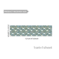 Detailed size chart for floral rabbit window sticker measuring 31cm by 121cm - Dark Blue Floral White Rabbit Style (DA7523) / 30x120cm (1 Piece)