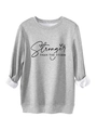 Détail du sweat gris montrant la doublure en peluche blanche épaisse et les poignets - S / Gris clair