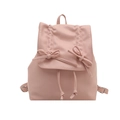 Rosa Rucksack im Ballett-Stil mit Schleifen und Kordelzug für Damen und Studenten - Rosa
