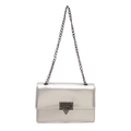 Bolso bandolera plateado con cadena y cierre de metal para mujer, estilo verano - Plateado