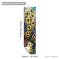 Pegatina floral para ventana estilo vitral con medidas 120cm x 30cm decorativa - Girasol Margarita Pastoral (D20480)