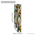 Lámina decorativa para ventanas de 30x120cm con diseño abstracto de collage floral - Bloque Geométrico Abstracto (D20482)