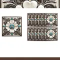 Close-up of 20x20cm baroque vintage self-adhesive wall tile stickers with floral patterns - Vintage Baroque Relief Style (ACZ20063)