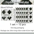 Emerald marble tile stickers with gold geometric lines for kitchen wall decor - Emerald Gold Marble Style (ACZ20069)