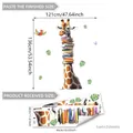 Stickers muraux girafe et livres pour décor de salon, ensemble de 121x136 cm - Style Girafe de Dessin Animé (M12088--30*90cm*2pcs)