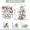 Adesivi murali con animali della giungla e grande albero per decorazione cameretta - Set Albero Animali della Foresta (M16185)