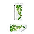 Green grapevine static window film for home decor showing product size 45x100cm - Grapevine Pattern (D18067) 45*100cm