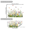 Floral butterfly window cling size chart showing 64x48cm layout and 60x30cm sheet - Wildflower Butterfly Meadow (D13550) / 30x60cm