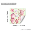 Luminous marine animal wall stickers with pink seahorse and turtle for home decor - Marine Life Style (YCG20102)