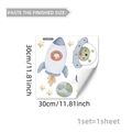 Luminous cartoon space wall stickers with bear in rocket and planets for kid bedroom - Space Rocket Astronaut Bear Pattern (YCL20057)