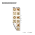 Lot de 12 autocollants muraux vintage mandala pour décoration intérieure, 30x90cm - BA16001 (30*90cm*1 Pièce)