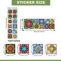 Stickers muraux mandala rétro lot de 12 pièces avec motifs vintage en feuille d'or - 30x90cm (1 Feuille)