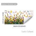 Detailed size chart for tulip and butterfly static window clings measuring 30x60cm - D20536--30*60cm*1pcs