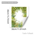 Tropical green leaf static window stickers with palm leaves and monstera patterns - Rainforest Fern Palm Monstera Style (D20543)