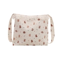 Sac fourre-tout en toile blanche avec imprimé koala et bordure en dentelle chic - Modèle 5