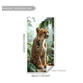Détail du sticker mural léopard 30x60cm montrant l'imprimé animal réaliste et la taille - Style Guépard (BM7544) / 30*60cm