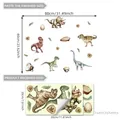 Pegatinas de pared luminosas verdes con huellas de dinosaurio para decoración hogar - Juego Temático de Dinosaurios (20*30cm*3 Hojas)