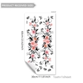 Raamsticker met roze rozen en zwarte klimop met vlinders huisdecoratie 60x30cm set - 30x60cm