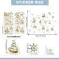 Stickers muraux animaux marins et voilier pour décoration de chambre d'enfant - Style Animaux Nautiques Voilier (MA13505)