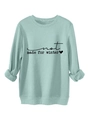 Detail of mint green sweatshirt cuff showing soft fleece lining and thick fabric texture - S / Light Green