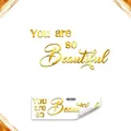Größentabelle für goldene You are SO Beautiful Wandaufkleber mit detaillierten Maßen - You Are So Beautiful Stil (TJ13572) / 10x30cm