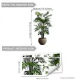 Stickers muraux feuilles tropicales en PVC imperméable pour décoration de salon - M15543 (30*60cm*2 feuilles)