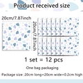 Detail of 20x20cm terrazzo wall stickers set including 12 pieces for home decor - Blue Purple Grey Beige Terrazzo Pattern (ACZ20038) / 20*20cm*12Pcs
