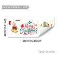 Santa Claus and Christmas tree window stickers set for festive holiday home decoration - Santa Holding Bell Set (D20228) / 30x90cm (1 Sheet)