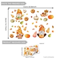 Fall Gnomes and Pumpkins Window Clings Set of 2 for Autumn Thanksgiving Decor - Autumn Gnome Pumpkin Style (D19000) / 20*30cm (2 sheets)