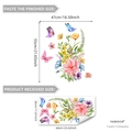 Adesivi per vetri con tulipani e farfalle su entrambi i lati per la decorazione della casa - Dj6083 - 30*60cm*1pz
