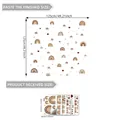 Stickers muraux arc-en-ciel bohème avec pois et étoiles pour déco de maison - Style Arc-en-ciel 20x30cmx6pcs (M16572)