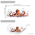 Aquarell-Oktopus Wandsticker mit blauen Wasserspritzern, 60x30cm selbstklebendes Wandtattoo - 30*60cm (1 Stück)