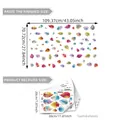 Colorful watercolor feather wall decals for living room decor set of 6 sheets 30x20cm - 6 Sheets Colorful Leaves (20*30cm) (DJ7613)