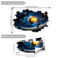 3D ruimtevaart planeet muurstickers voor woonkamer met melkwegpatronen in 72x47cm - Universum Sterrenhemel Stijl (B18017)
