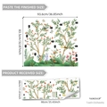 Creative hand-painted fruit tree and butterfly wall sticker set for home background decor - 30*90cm*3pcs