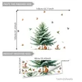 Muurstickers bosdieren met dennenboom vos en konijntjes voor babykamer decoratie - Bosdieren & Zilverspar Set (M16147) / 30*90cm*2stks