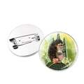Niedliche Igel-Reisende Anstecknadel mit Koffer Illustration und Metallverschluss - Reisender Fotograf Igel (Silberbasis)