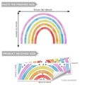 Watercolor rainbow wall decal for bedroom with size dimensions 97x65cm for home decor - Hand-painted Colorful Rainbow Style (ATW18003) / 30x90cm (Set of 2)