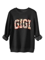 Détail du sweat noir GIGI avec doublure en polaire grise chaude pour la saison d'hiver - S / Noir