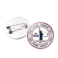 Vintage Pearl Harbor Remembrance Day commemorative pin badge with Statue of Liberty design - Pearl Harbor Memorial (PEARL HARBOR) / Silver
