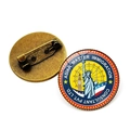 Vintage Statue of Liberty New York souvenir badge with antique bronze finish pin back - Landmarks Combo Style / Bronze