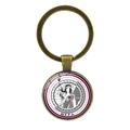 Antique bronze New York Statue of Liberty keychain with US flag heart design - Bronze Heart Statue of Liberty Style (JY008527-2)