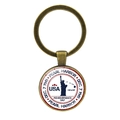 Antique bronze keychain with Pearl Harbor Statue of Liberty design on white background - Antique Bronze Pearl Harbor Commemorative Edition (JY008527-Bronze 11)