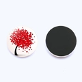 25mm Tree of Life fridge magnet with red heart leaves and black magnetic backing - Red Heart Tree (JY008538-6)