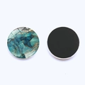 Magnete da frigo 30mm in vetro cristallo con motivo marmo blu e retro magnetico - Stile Sabbia Mobile Blu Verde (JY008592-2)